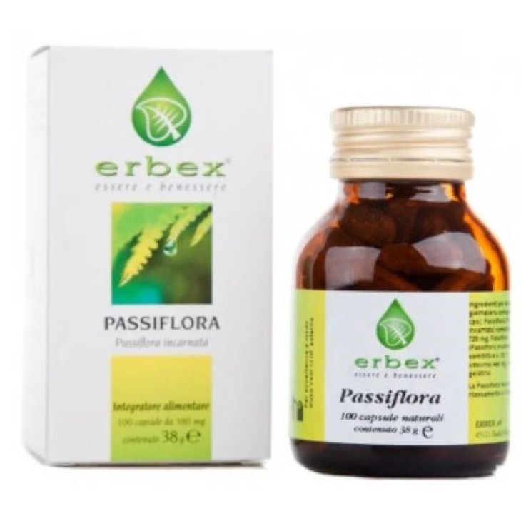 PASSIFLORA 100 Cps 380mg ERBEX PASSIFLORA 100 Cps 380mg ERBEX
