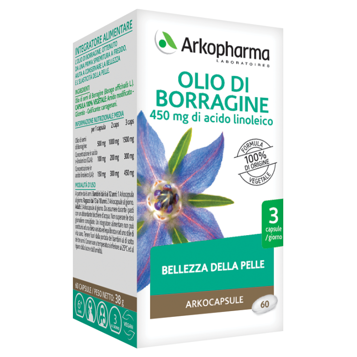 ARKOCAPSULE OLIO BORRAG 60CP BIO ARKOCAPSULE OLIO BORRAG 60CP BIO