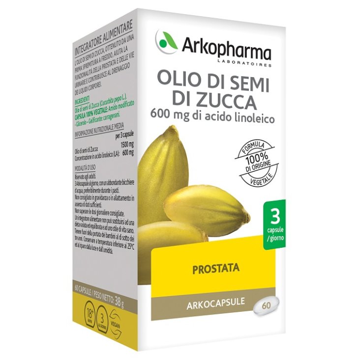 ARKOCAPSULE OLIO SEMI ZUCCA BIO ARKOCAPSULE OLIO SEMI ZUCCA BIO