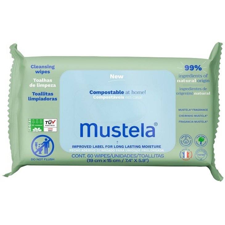 MUSTELA SALVIETTE COMPOST 60PZ MUSTELA SALVIETTE COMPOST 60PZ