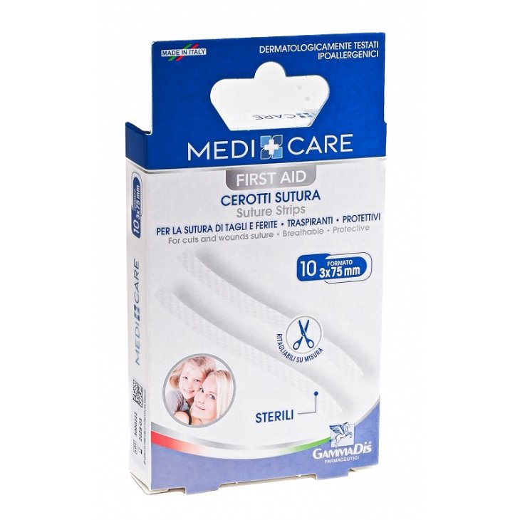 MEDICARE CER SUTURA STER 10PZ MEDICARE CER SUTURA STER 10PZ