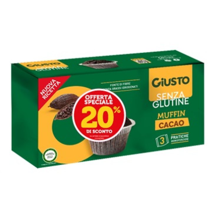GIUSTO S/G MUFFIN CACAO 3X37G