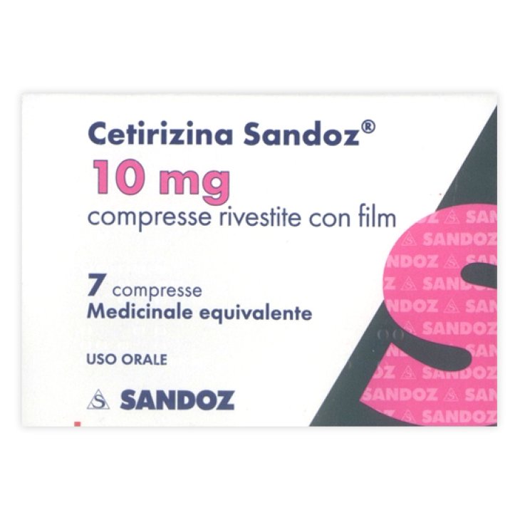 CETIRIZINA SAND 7CPR RIV 10MG CETIRIZINA SAND 7CPR RIV 10MG