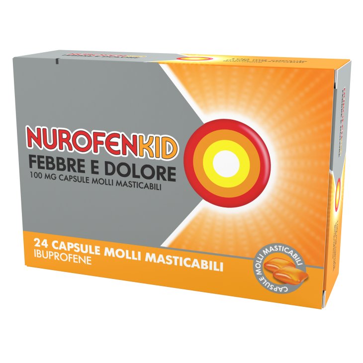 NUROFENKID FEBBRE D 24CPS100MG NUROFENKID FEBBRE D 24CPS100MG
